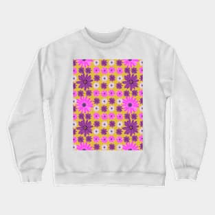 diseño flores moradas y rosas Crewneck Sweatshirt